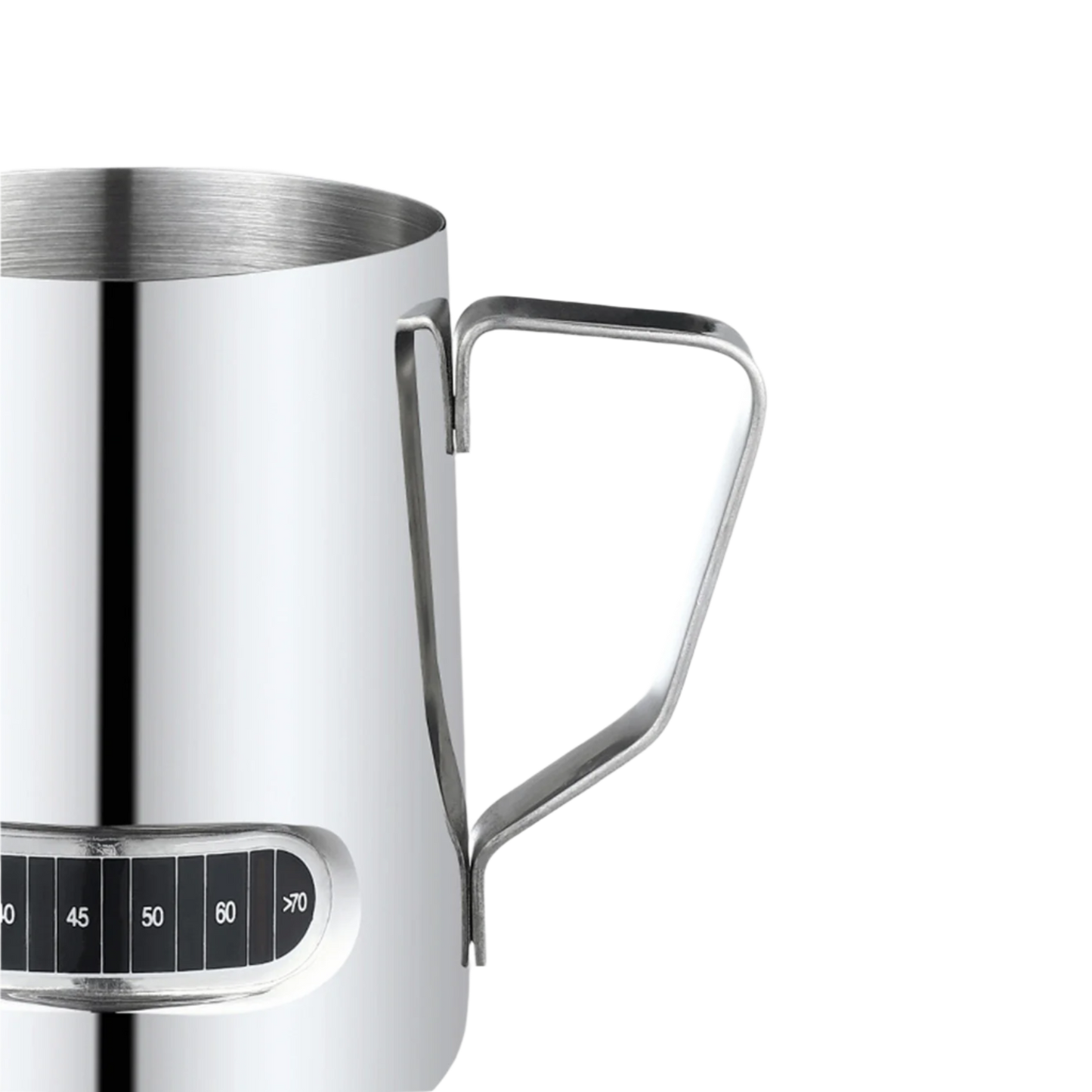 Stainless Steel Milk Frothing Pitcher with Built-In Thermometer
