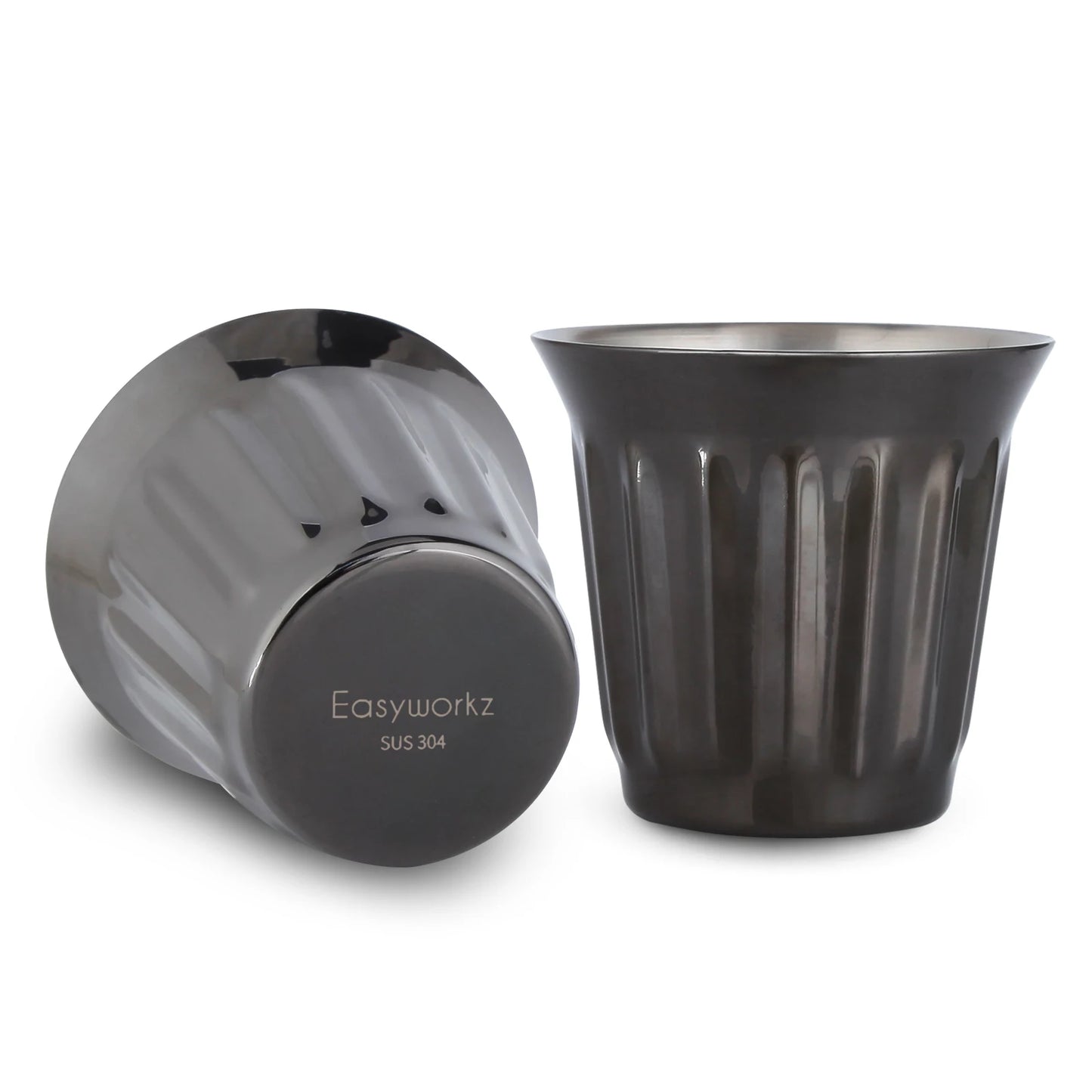 Stainless Steel Espresso Cups (Set of 2)
