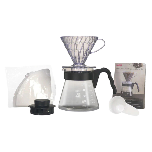 Hario V60 Coffee Dripper and Server Set (Size 02)