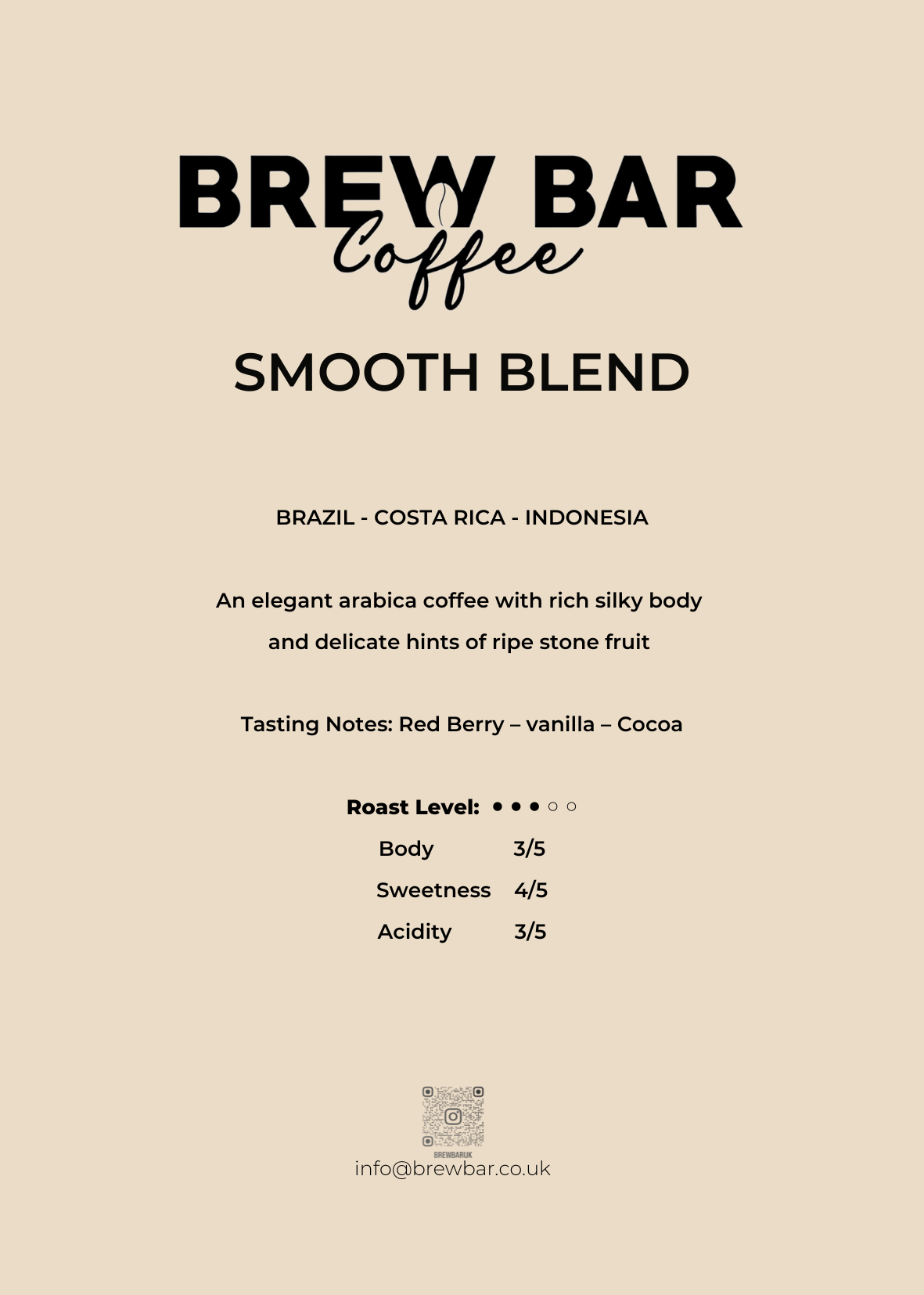 Brew Bar Smooth Blend 1kg