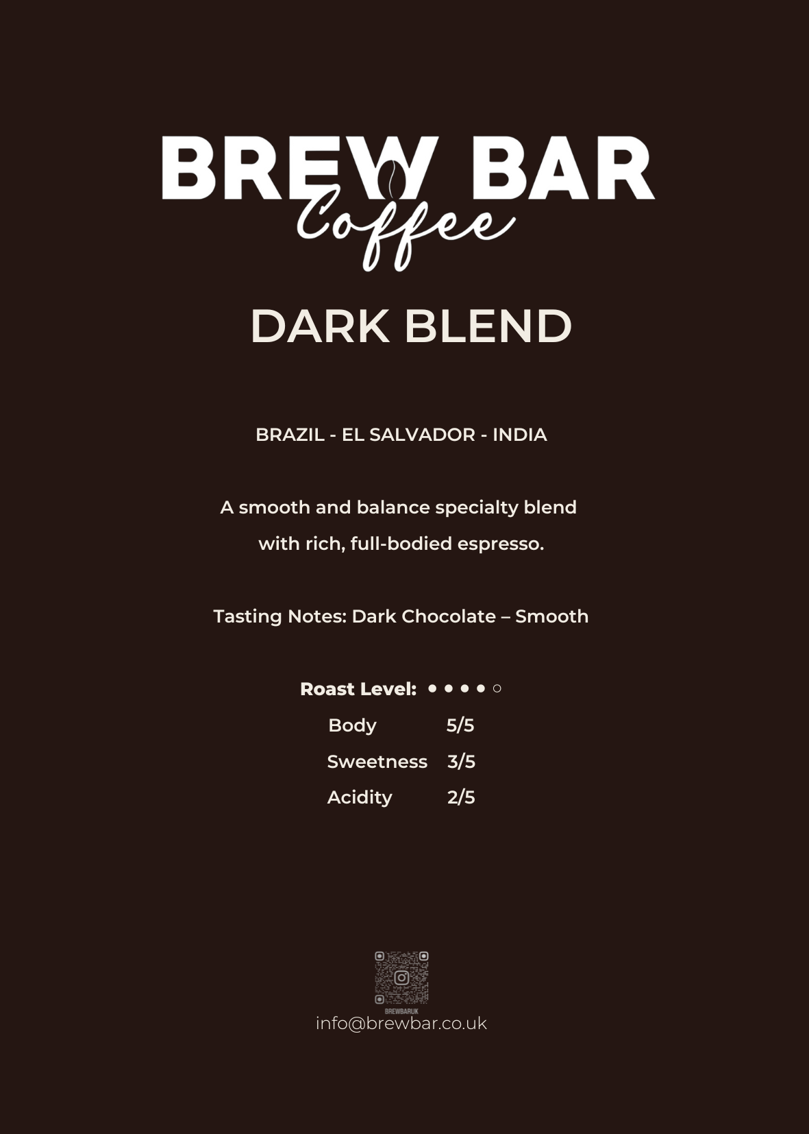 Brew Bar Dark Blend 250g