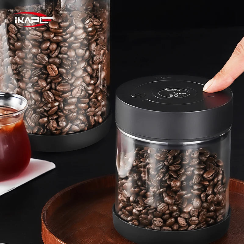 IKAPE Electric Vacuum Bean Canister
