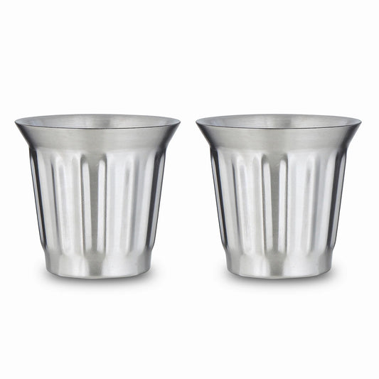 Stainless Steel Espresso Cups (Set of 2)