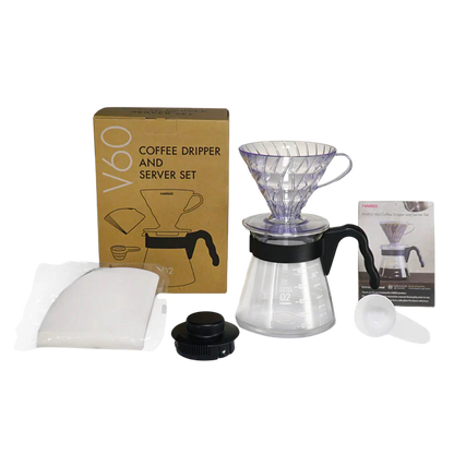 Hario V60 Coffee Dripper and Server Set (Size 02)
